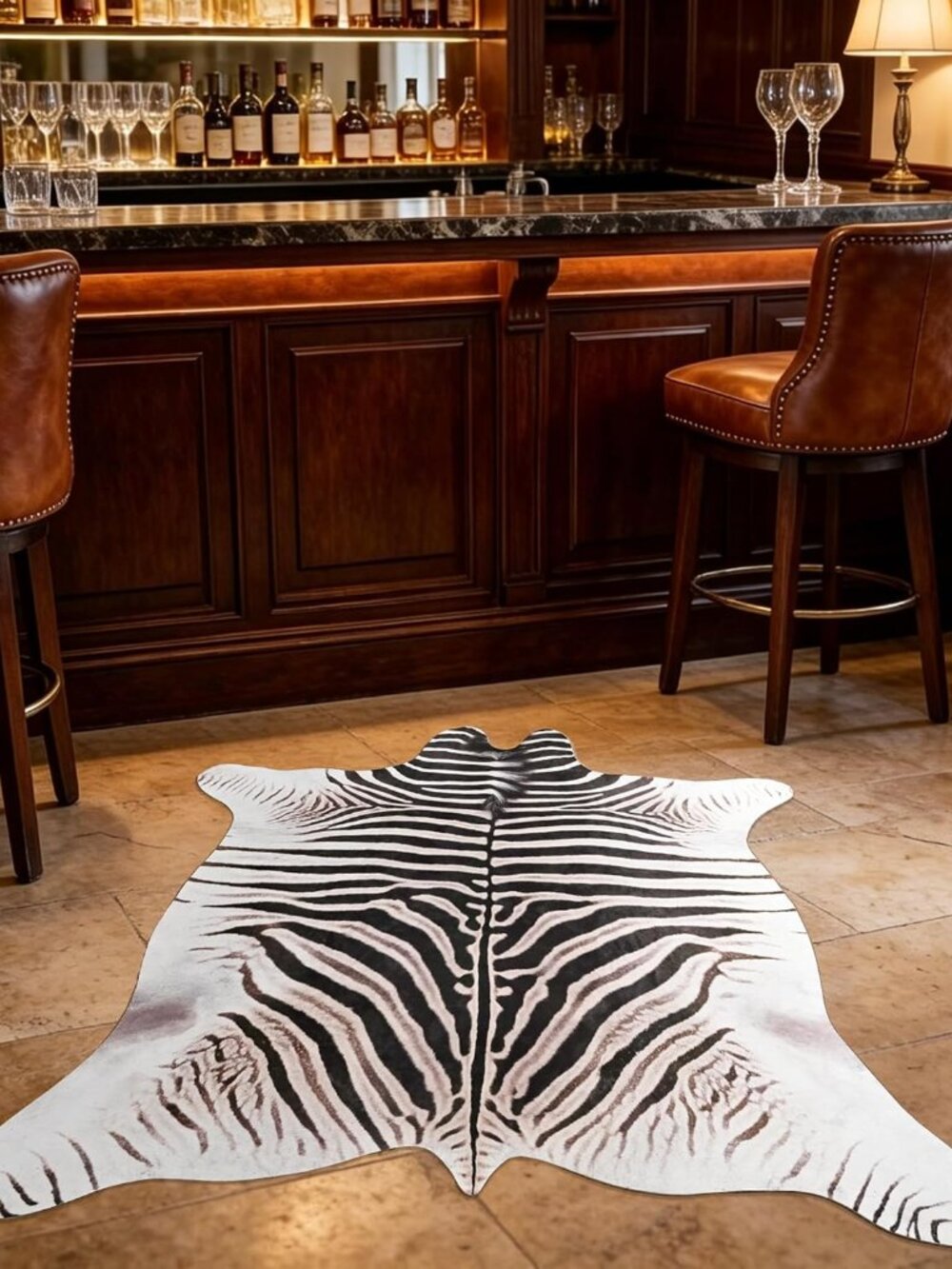 Faux Zebra Cowhide Rug 6.2*7ft - Picture 3 of 8